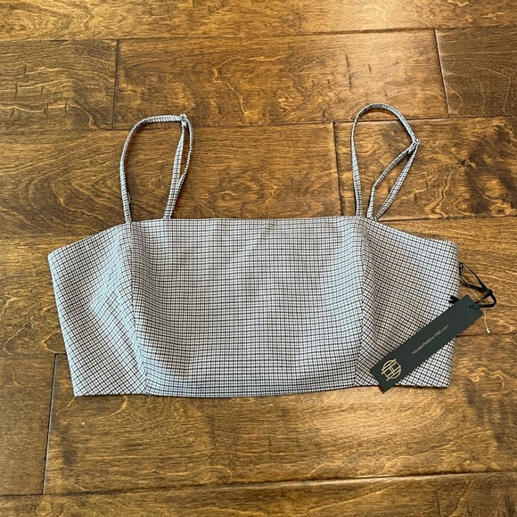 House of Harlow 1960 Tops - NWT House of Harlow 1960 Retro Brown Plaid Crop Top Size Medium